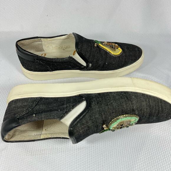 SAM EDELMAN Evelina Pear Apple Jeweled Embroidered Sneaker Women 9 - Picture 4 of 14
